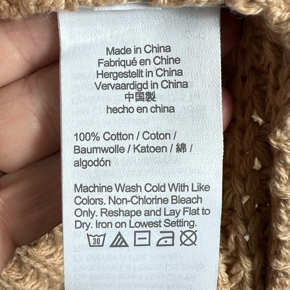 JCREW Heavy Knit Turtleneck Short Sleeve Sweater Cotton Poncho - Picture 8 of 11